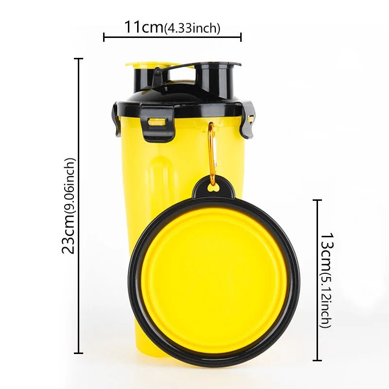 2 - in - 1 Hond Drinkfles en Voerbak – Reisbeker - Duke & Scoop