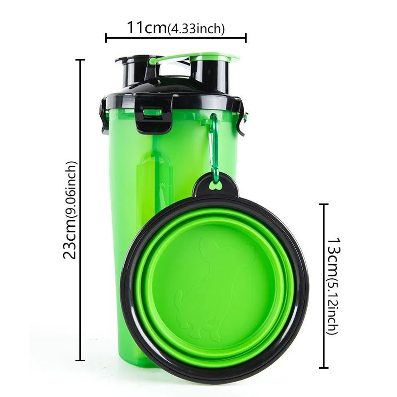 2 - in - 1 Hond Drinkfles en Voerbak – Reisbeker - Duke & Scoop