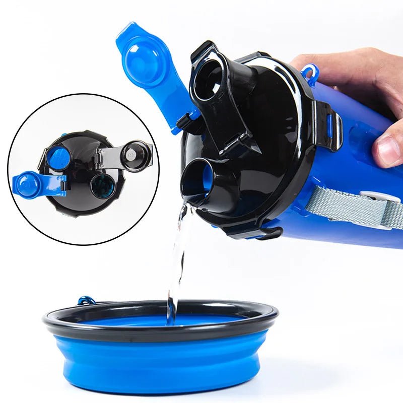 2 - in - 1 Hond Drinkfles en Voerbak – Reisbeker - Duke & Scoop