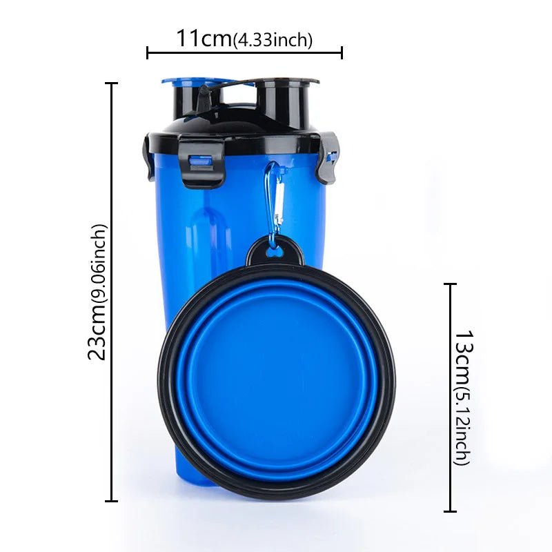 2 - in - 1 Hond Drinkfles en Voerbak – Reisbeker - Duke & Scoop