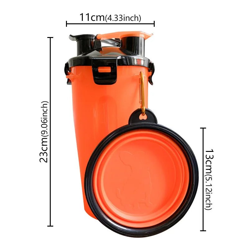 2 - in - 1 Hond Drinkfles en Voerbak – Reisbeker - Duke & Scoop