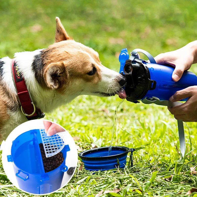2 - in - 1 Hond Drinkfles en Voerbak – Reisbeker - Duke & Scoop