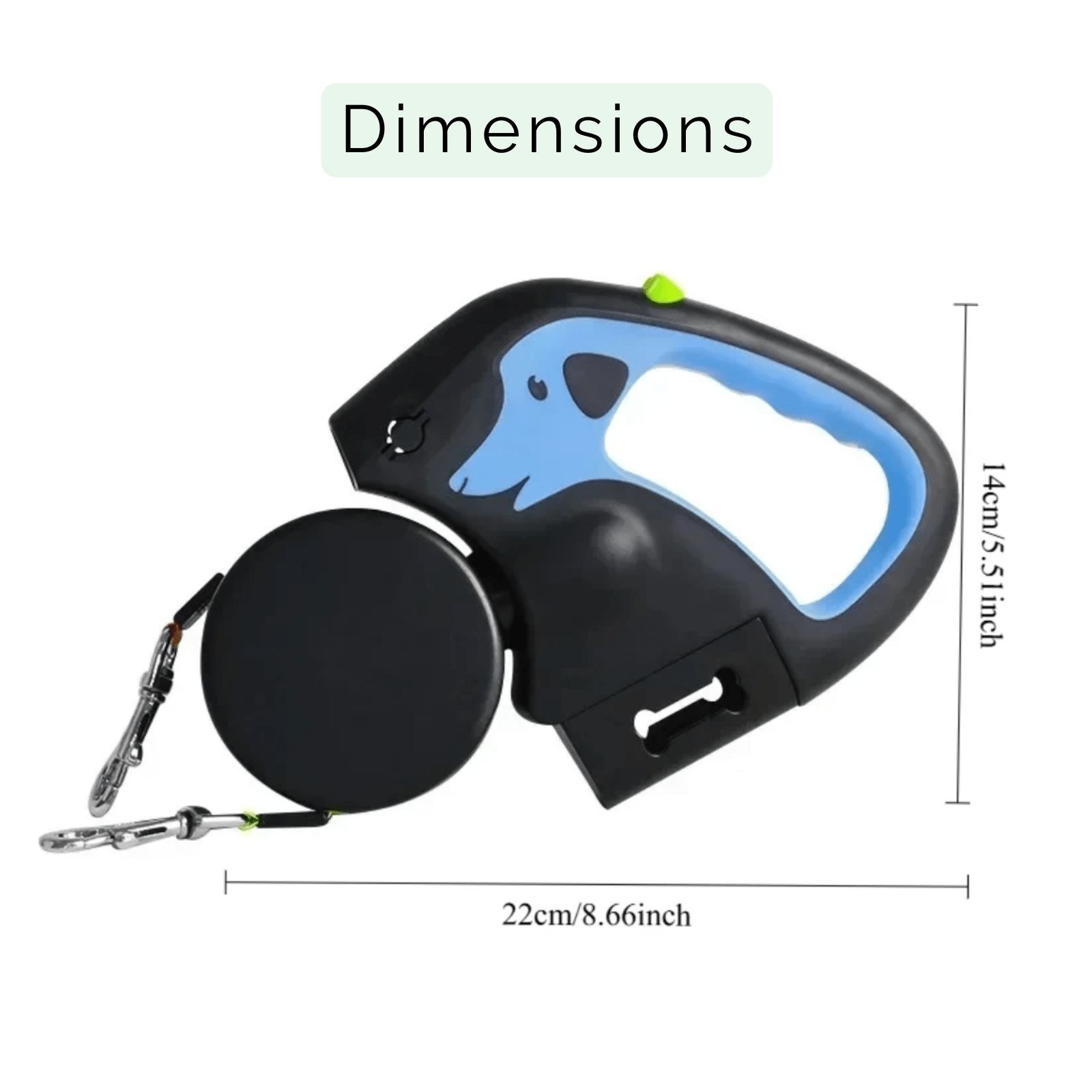 3 - in - 1 Duo Riem met Zaklamp - Duke & Scoop