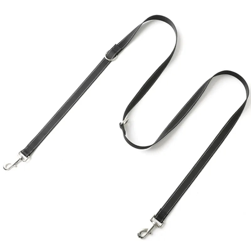 FlexiStride Hands-Free Dog Leash – Multifunctional Reflective Double Leash