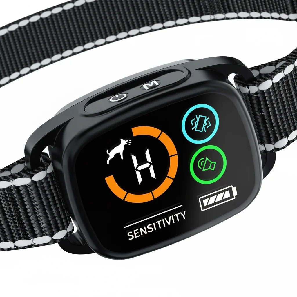 Anti - Blafband voor Honden met Sterke Vibratie, Oplaadbaar, Waterdicht, Zwart - Duke & Scoop