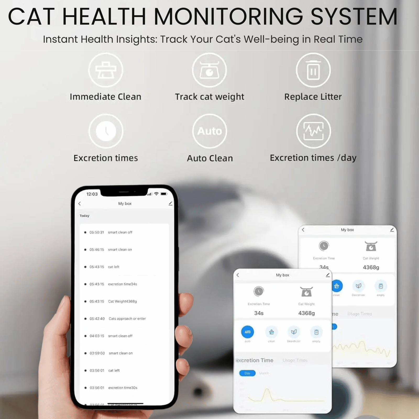 Automatische Kattenbak - Zelfreinigende Kattenbak Wit - Duke & Scoop