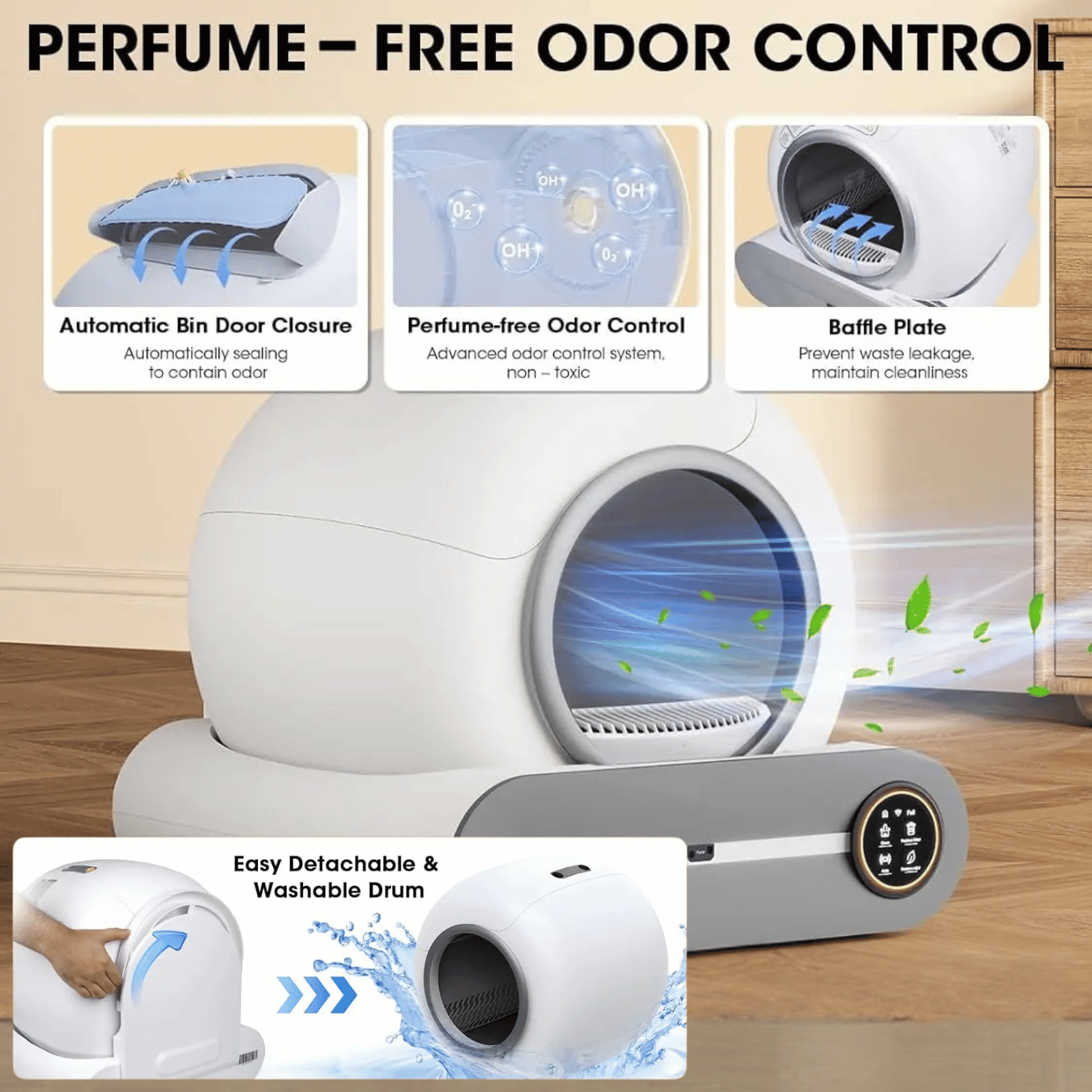 Automatische Kattenbak - Zelfreinigende Kattenbak Wit - Duke & Scoop