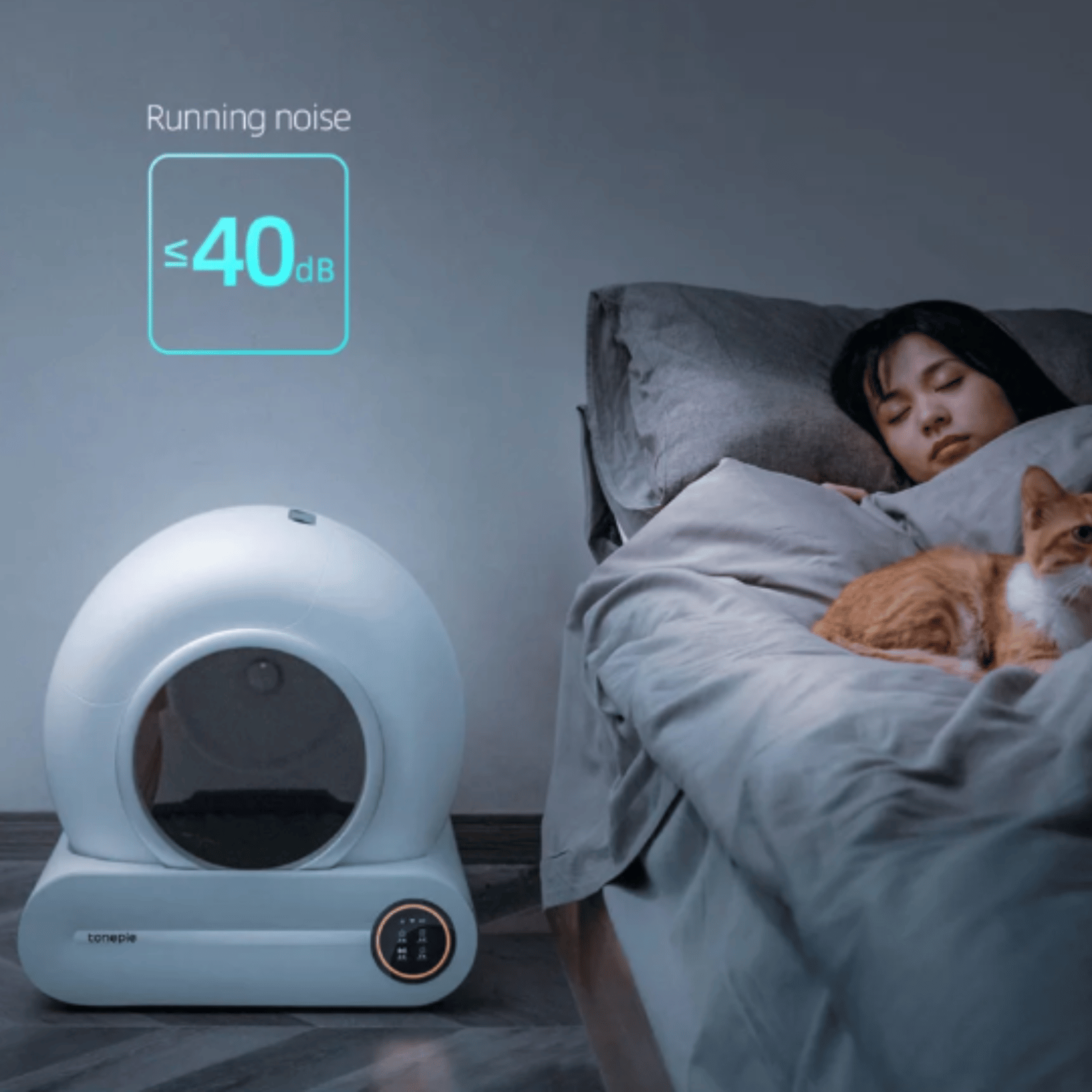 Automatische Kattenbak - Zelfreinigende Kattenbak Wit - Duke & Scoop