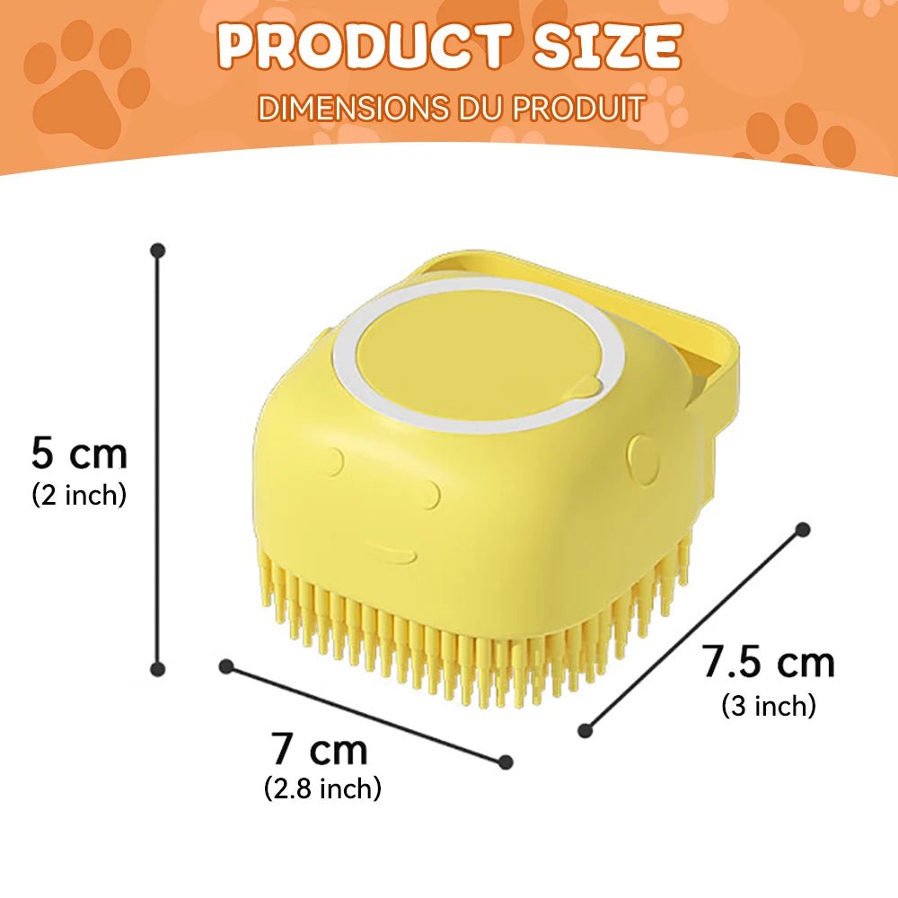 Badborstel met Shampoo Dispenser voor Honden & Katten - Duke & Scoop