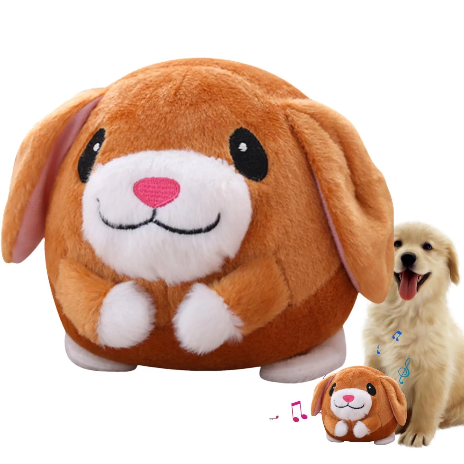 Bouncing Pet – Pluche Interactieve Speelbal voor Honden - Duke & Scoop