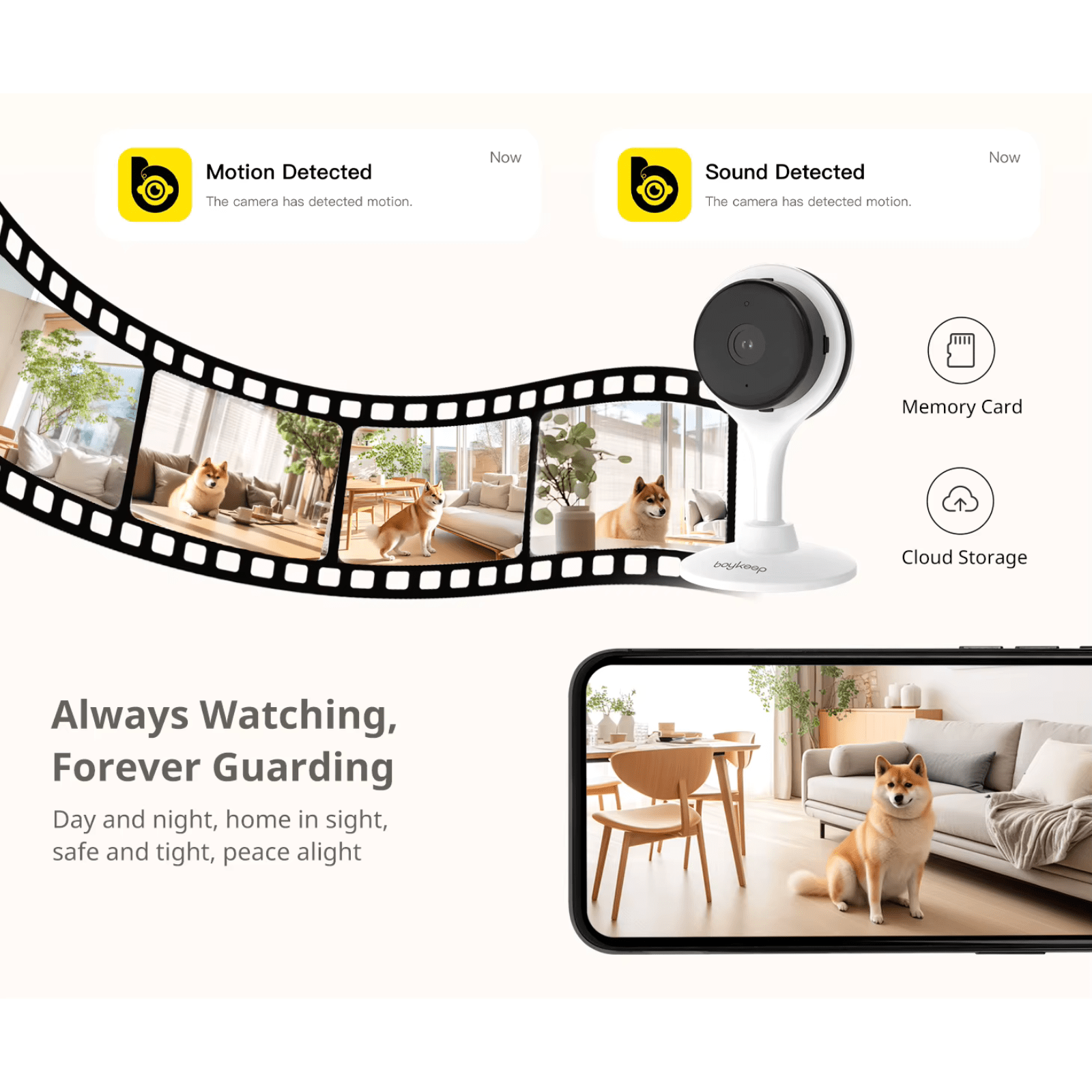 Boykeep Beveiligingscamera met App – Wifi Huisdiercamera - Duke & Scoop