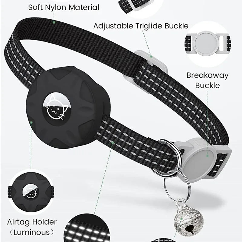 Break - Away Halsband met Airtag houder - Duke & Scoop