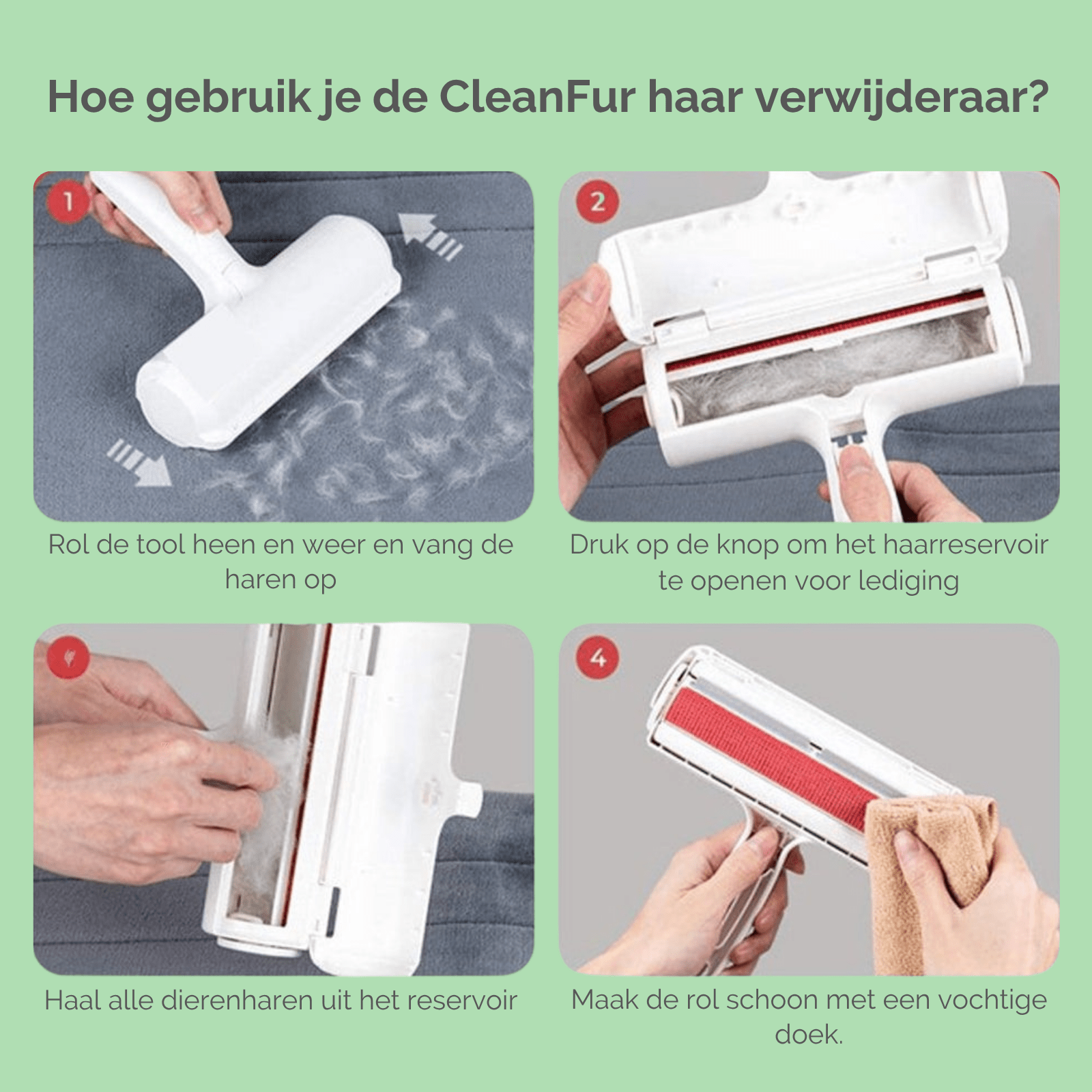 CleanFur - Herbruikbare Huisdier Haarverwijderaar - Duke & Scoop