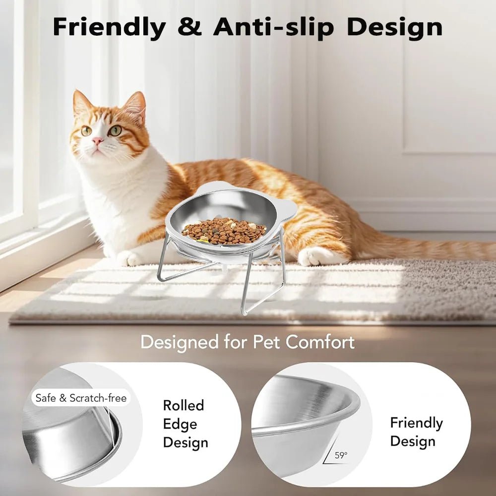 Comfort Bowl Verhoogde RVS Kattenbak - Duke & Scoop