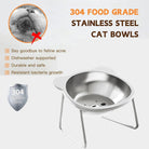 Comfort Bowl Verhoogde RVS Kattenbak - Duke & Scoop