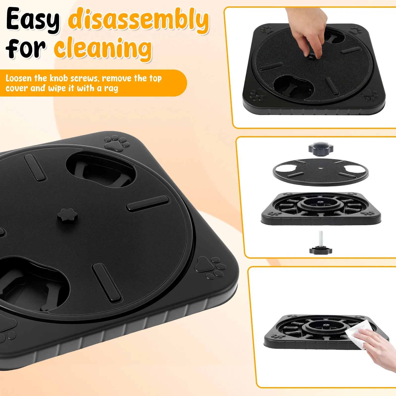 Draaibare Nagelvijl met Voeropslag – Interactieve Krabplank - Duke & Scoop