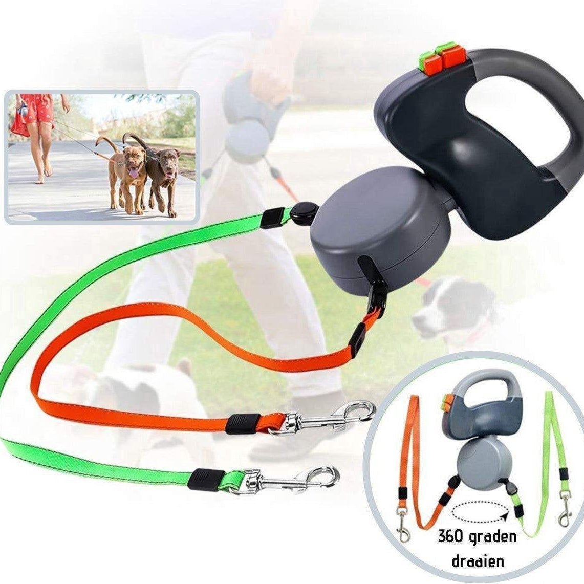 Dualleash - Anti Twist Riem - Duke & Scoop