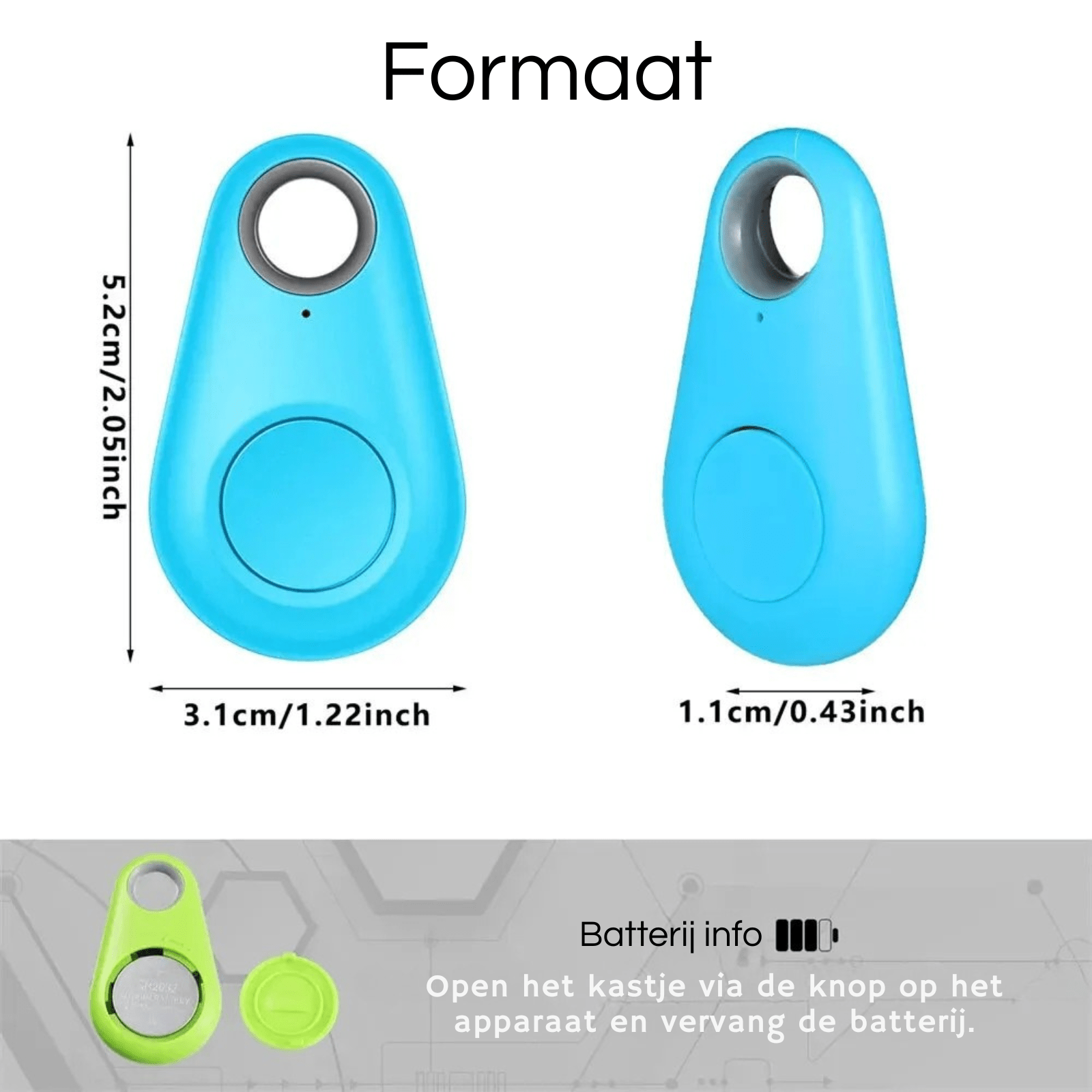 GPS Tracker Mini – Slimme Draadloze Tracker - Duke & Scoop