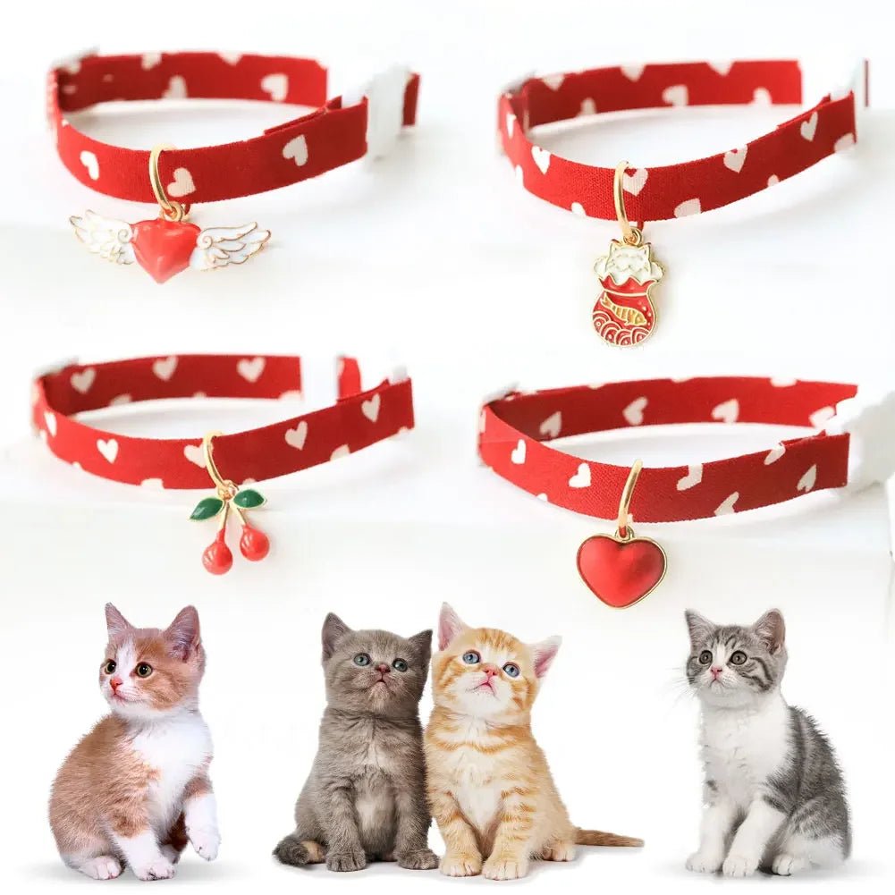 Halsband met Hartjes patroon & Bloem Hanger - Duke & Scoop