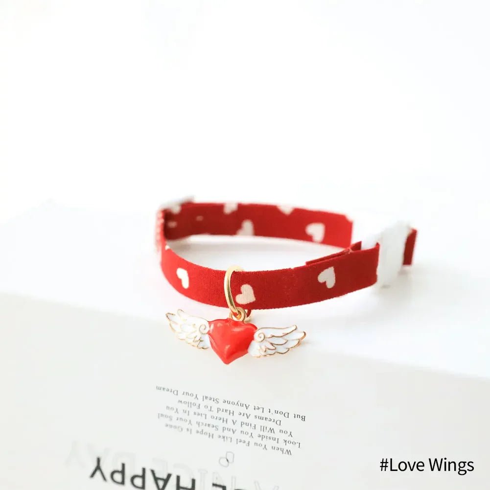 Halsband met Hartjes patroon & Bloem Hanger - Duke & Scoop