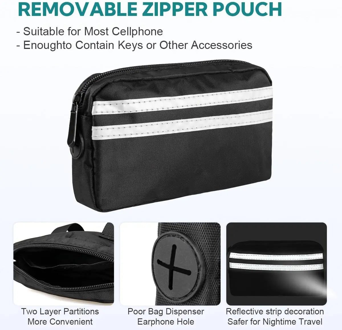 Handsfree Hondenriem met Opbergtasje - Duke & Scoop