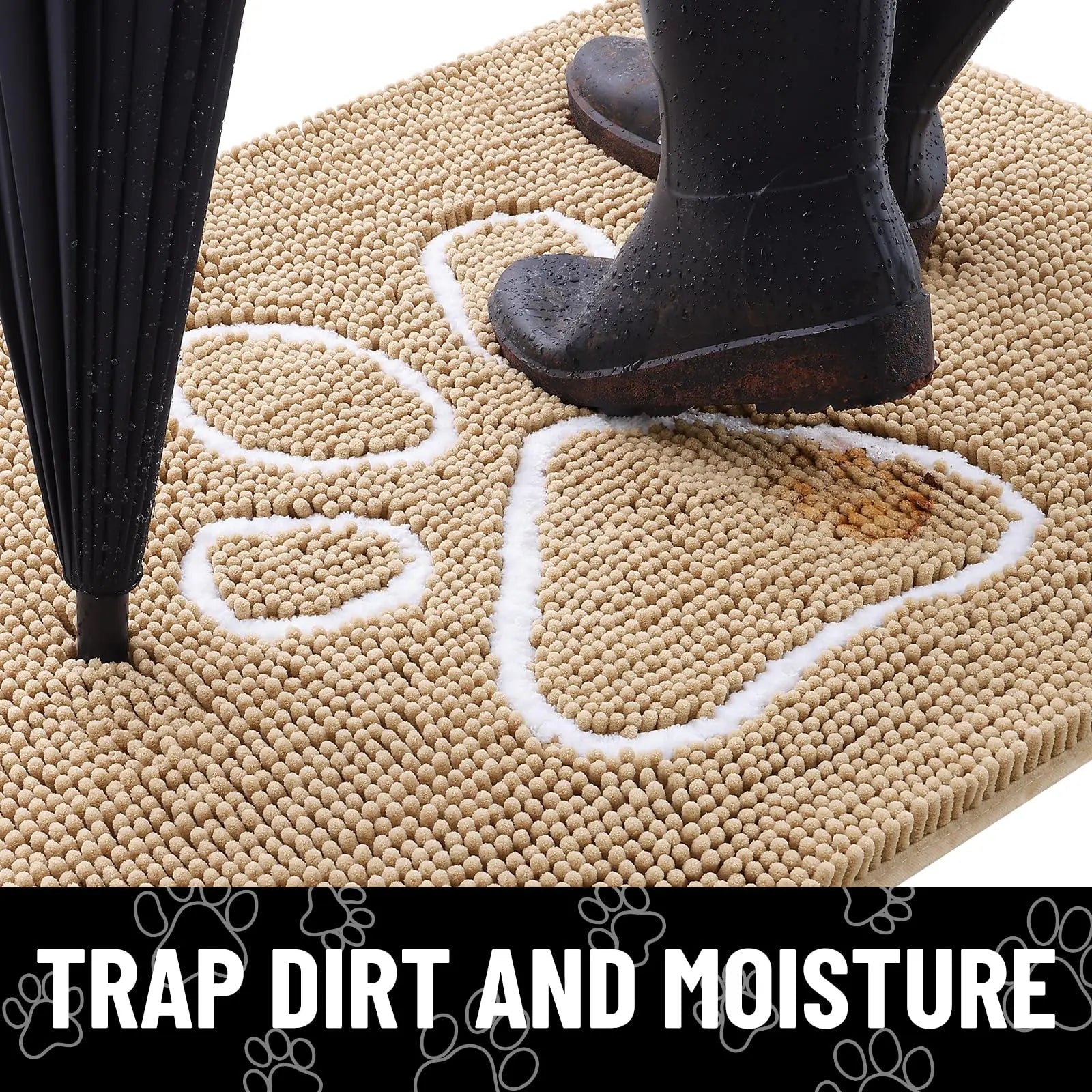 Honden Deurmat – Absorberende Chenille Mat voor Vieze Poten Binnen & Buiten - Duke & Scoop
