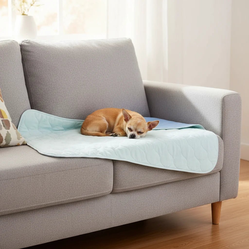 Hondendeken Incontinentie – Hoogabsorberende Wasbare Onderlegger Blauw - Duke & Scoop