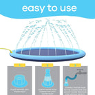 Hondensplash Pad – Opblaasbare Waterfontein Speelmat - Duke & Scoop