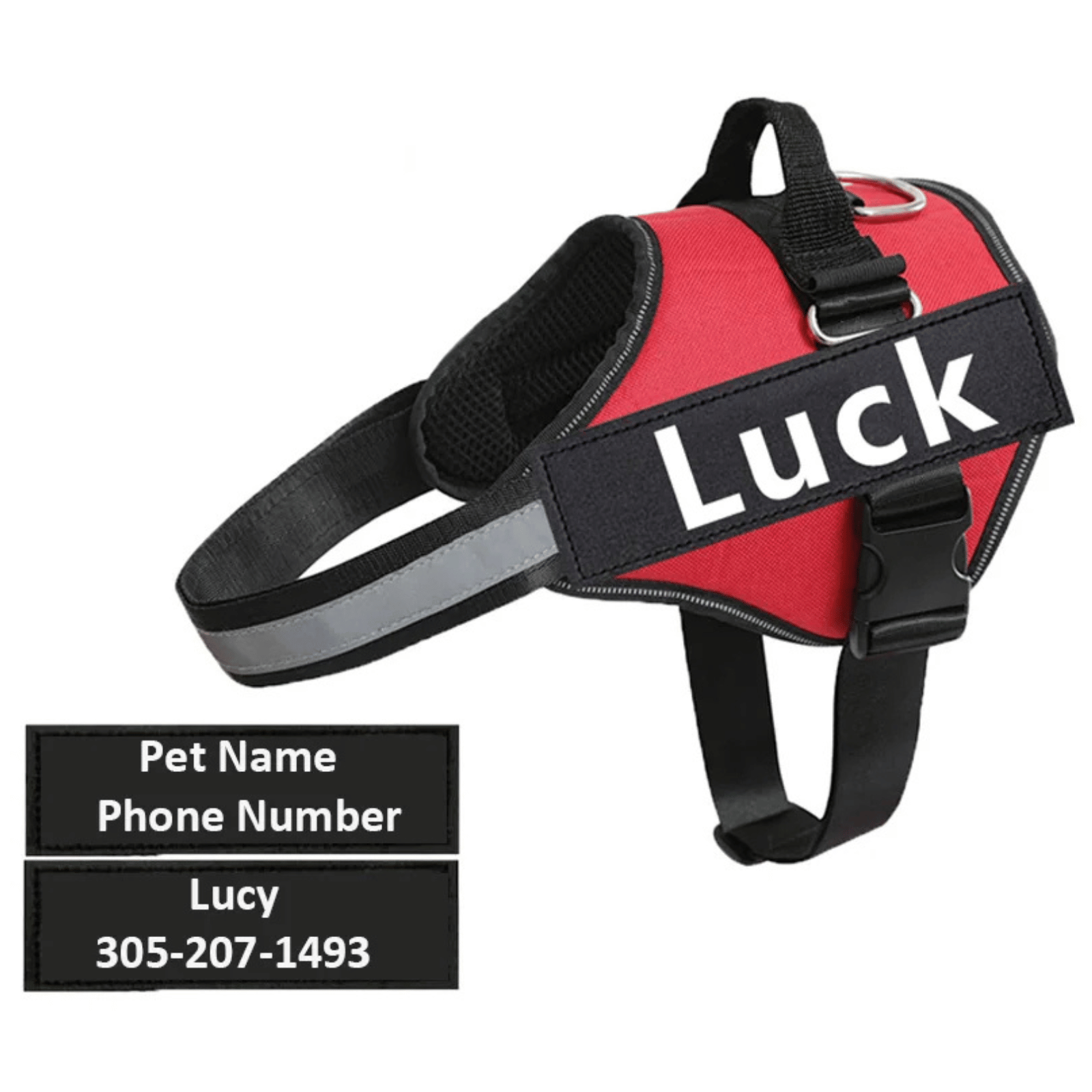 Hondentuig Gepersonaliseerd Reflecterend – Verstelbaar Nylon Hondenharnas - Duke & Scoop