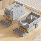 Kattenbak - RVS Kattenbak XXL - Inclusief Kattenbak schepje - Duke & Scoop