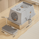 Kattenbak - RVS Kattenbak XXL - Inclusief Kattenbak schepje - Duke & Scoop