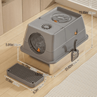 Kattenbak - RVS Kattenbak XXL - Inclusief Kattenbak schepje - Duke & Scoop