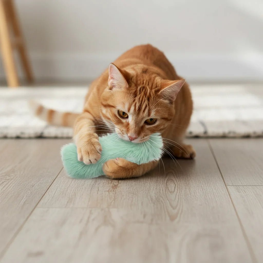Kattenkruid Speelgoed Kat – Zachte Knuffel Kat met Catnip - 4 Pack - Duke & Scoop