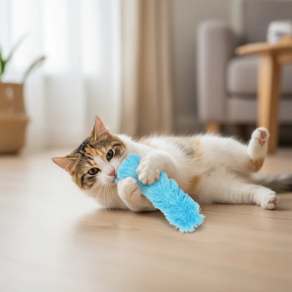 Kattenkruid Speelgoed Kat – Zachte Knuffel Kat met Catnip - 4 Pack - Duke & Scoop