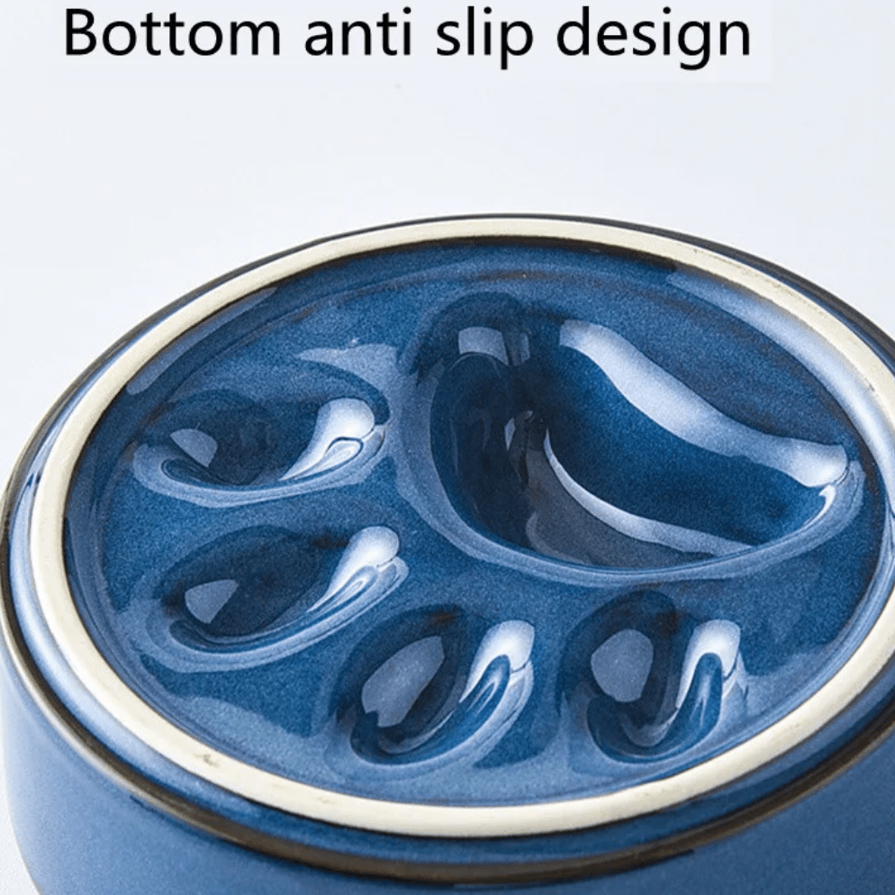 Keramische Anti - Schrok Voerbak met Hondenpoot - Duke & Scoop