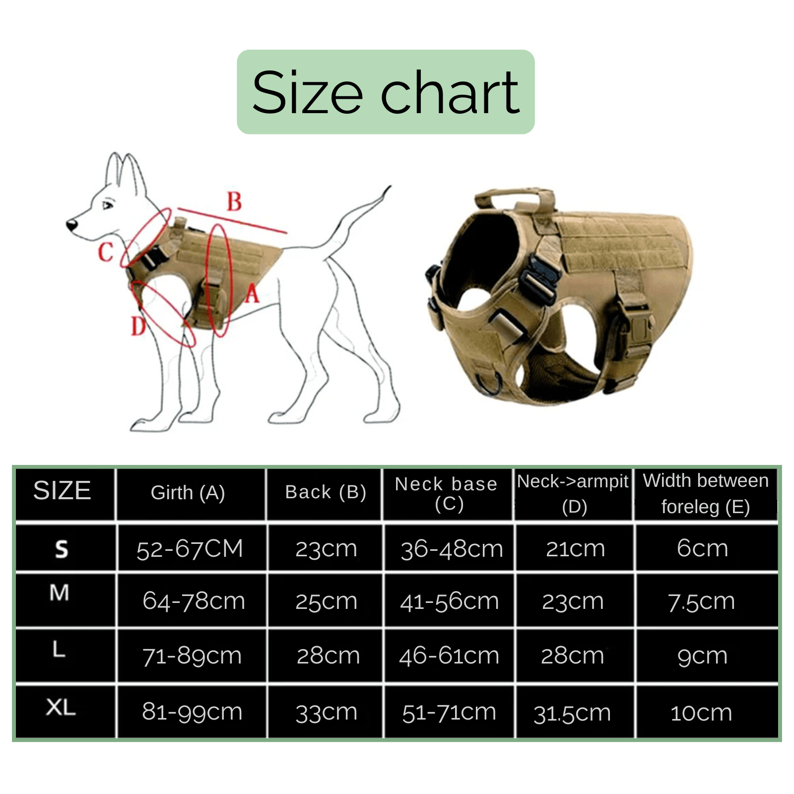 Militair Harnas met Handvat - Duke & Scoop