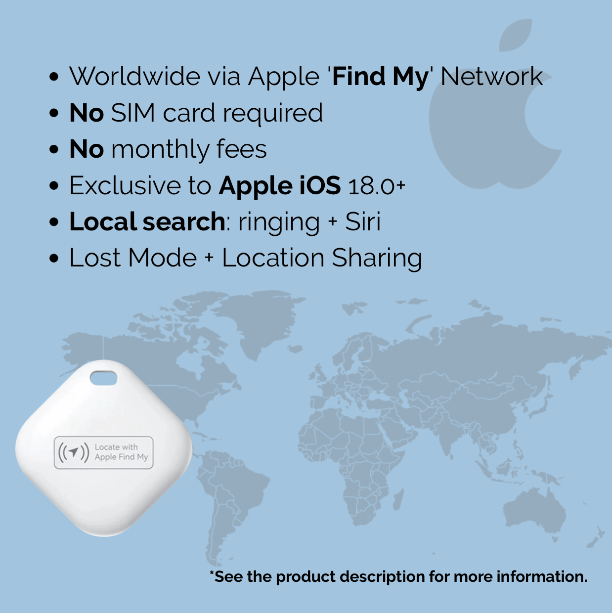 Mini GPS Tracker Apple – Smart Bluetooth Tracker voor Huisdier - Duke & Scoop