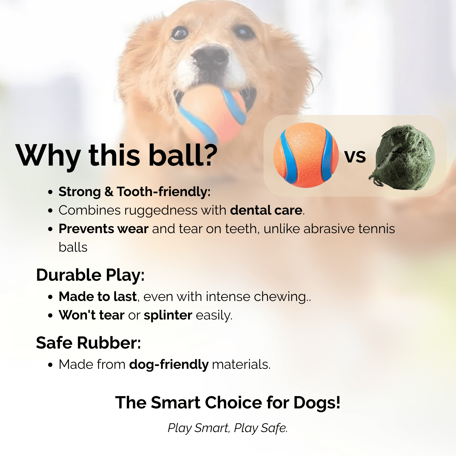 Onverwoestbare Hondenbal Oranje - Duke & Scoop