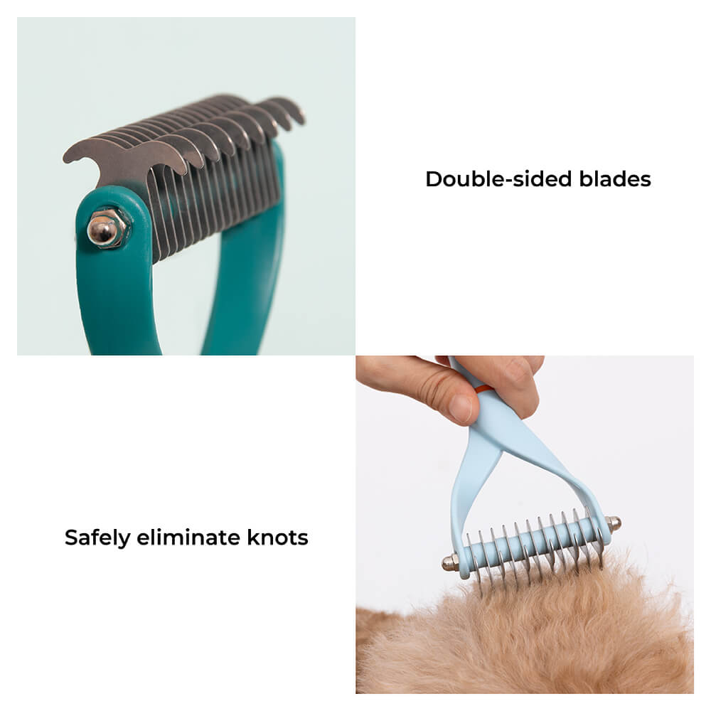 Pet Safe Dematting Kam met Dubbele Bladen - Duke & Scoop