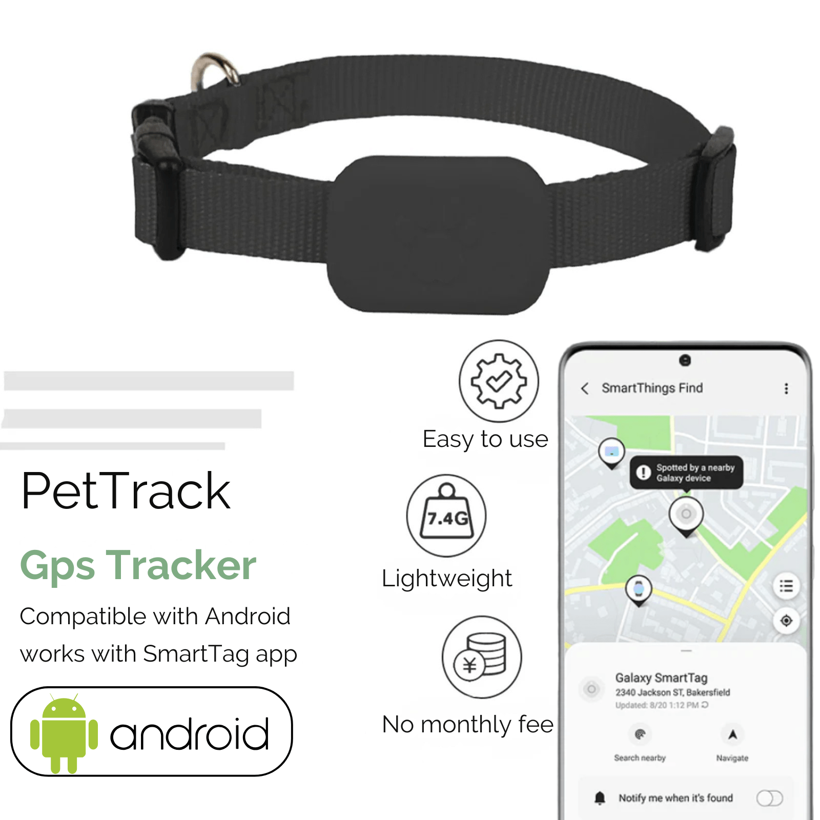 PetTrack - GPS Tracker voor Android - Duke & Scoop