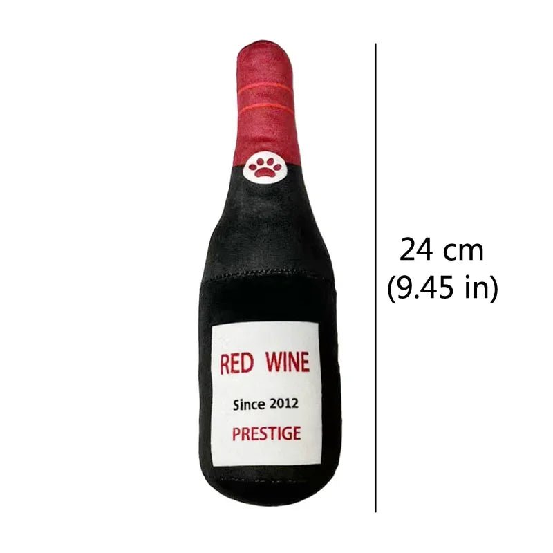 Pluche Hondenspeeltje Drankfles – Piepend Kauwspeelgoed - Duke & Scoop