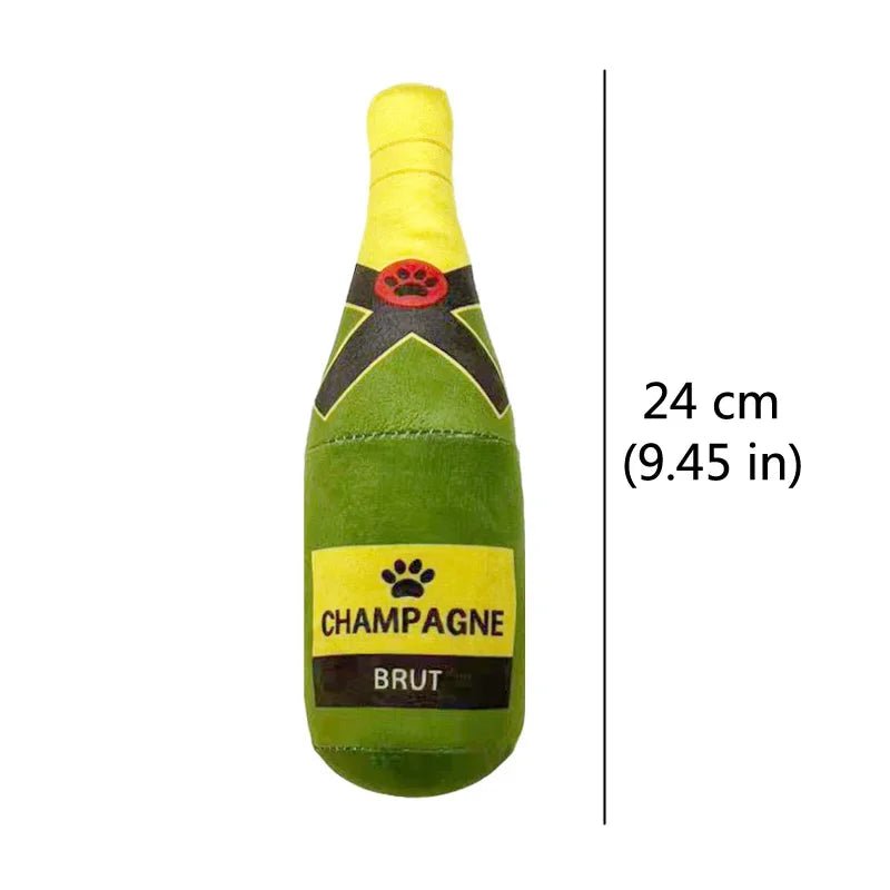 Pluche Hondenspeeltje Drankfles – Piepend Kauwspeelgoed - Duke & Scoop