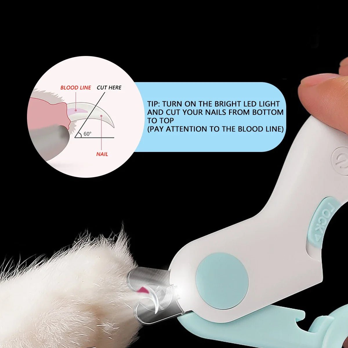 Professionele LED Nageltang voor Katten - Duke & Scoop