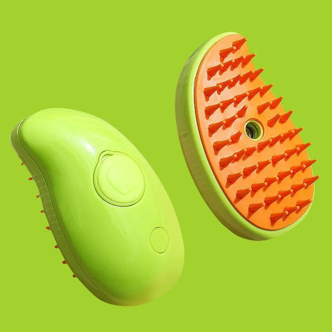 PuffiCare – 3 - in - 1 Stoomborstel voor Kat & Hond - Duke & Scoop