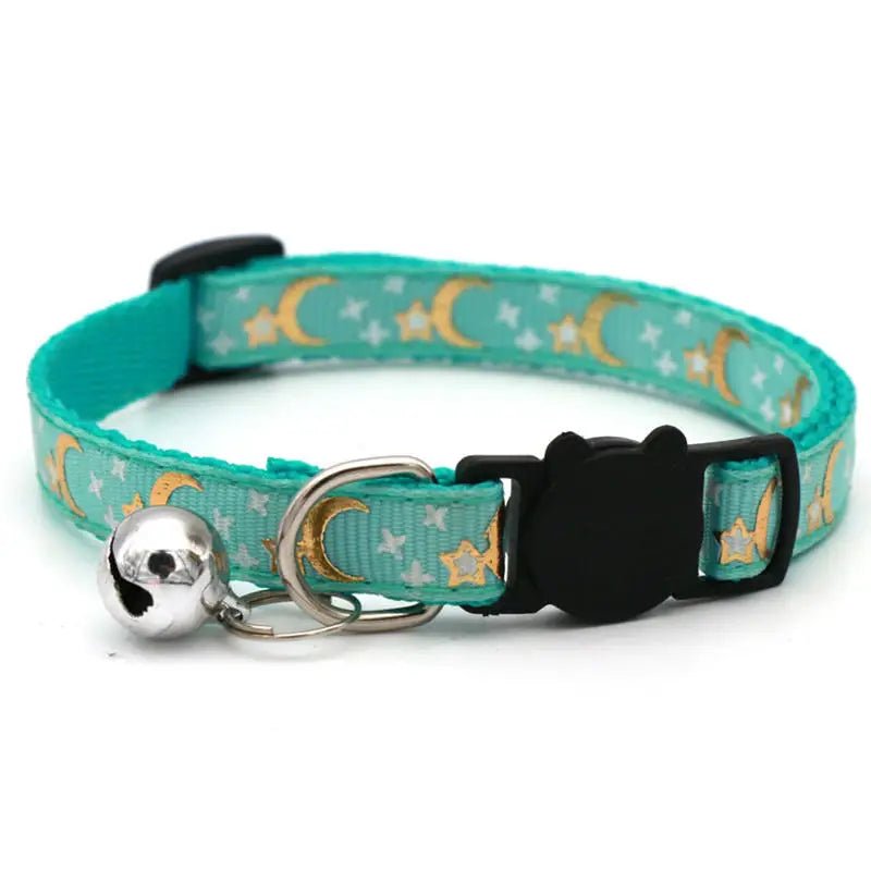 Reflecterende Kattenhalsband met Sterren & Maan - Duke & Scoop