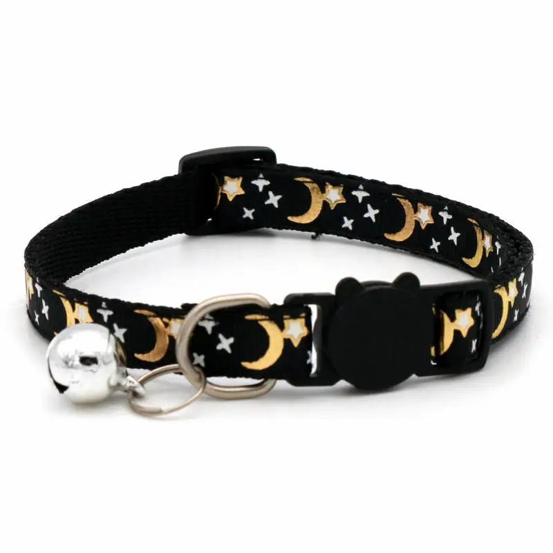 Reflecterende Kattenhalsband met Sterren & Maan - Duke & Scoop