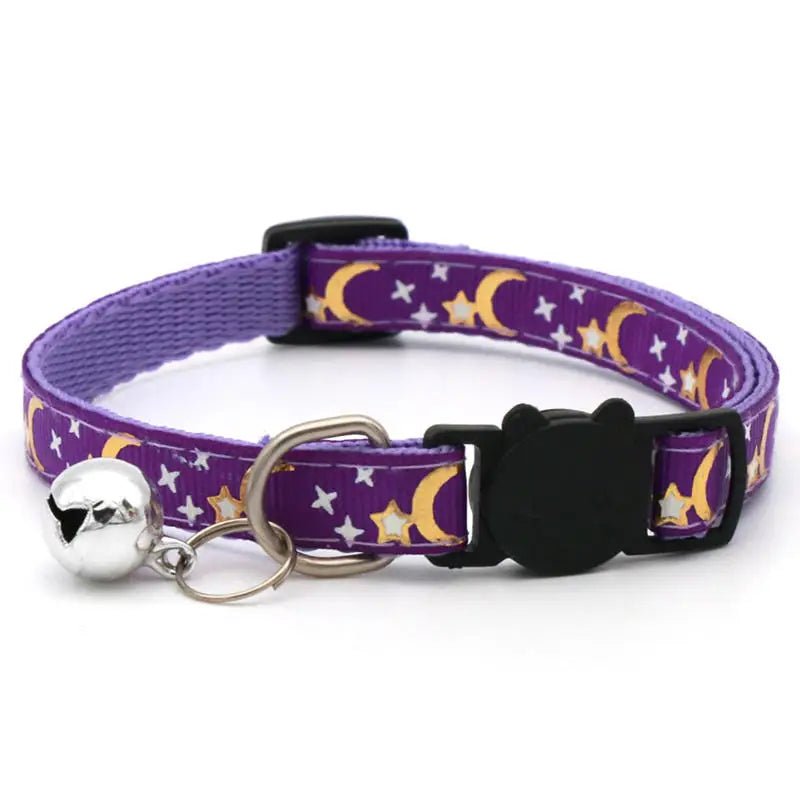 Reflecterende Kattenhalsband met Sterren & Maan - Duke & Scoop