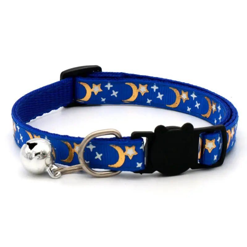 Reflecterende Kattenhalsband met Sterren & Maan - Duke & Scoop