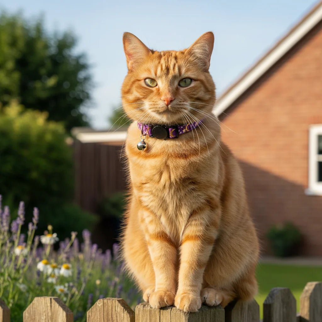 Reflecterende Kattenhalsband met Sterren & Maan - Duke & Scoop
