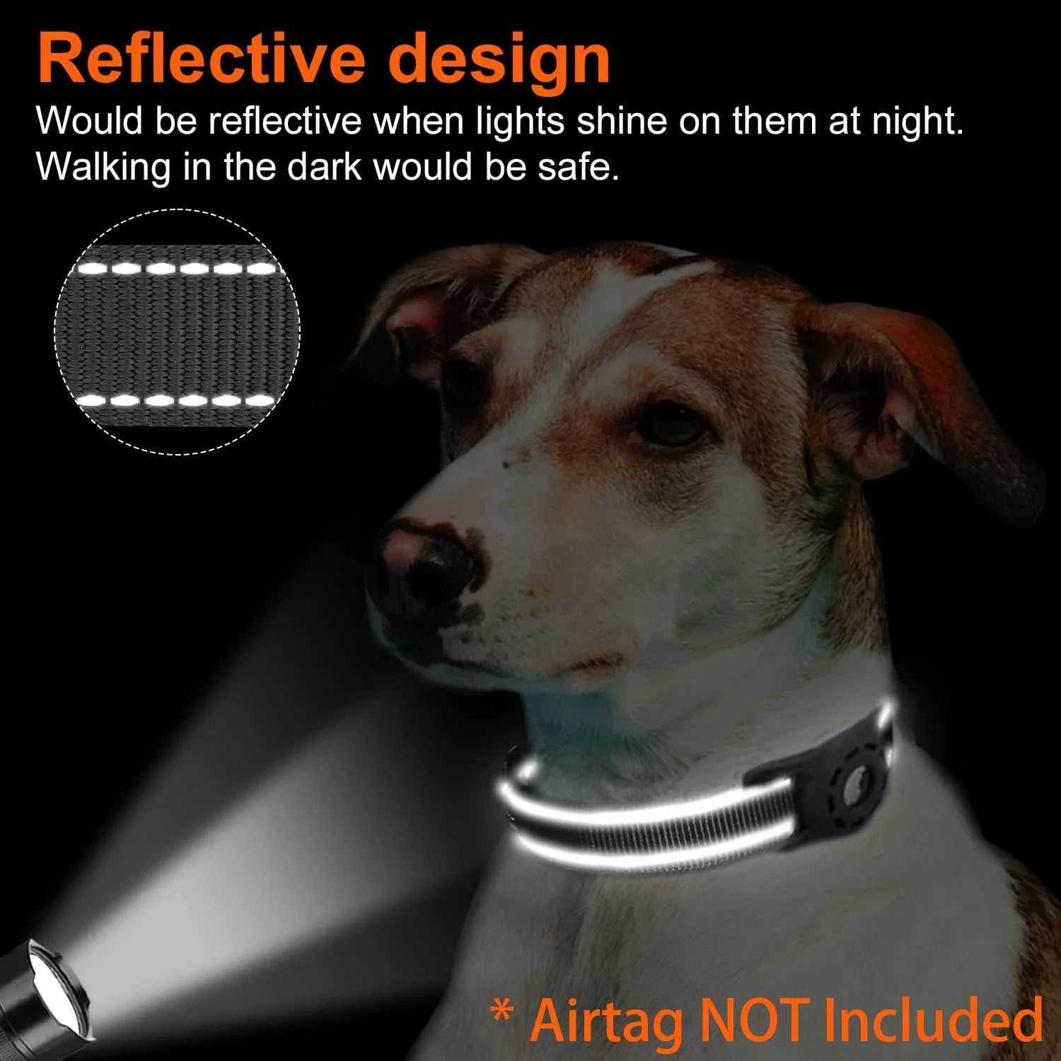 Reflective Airtaghouder Hondenband - Duke & Scoop